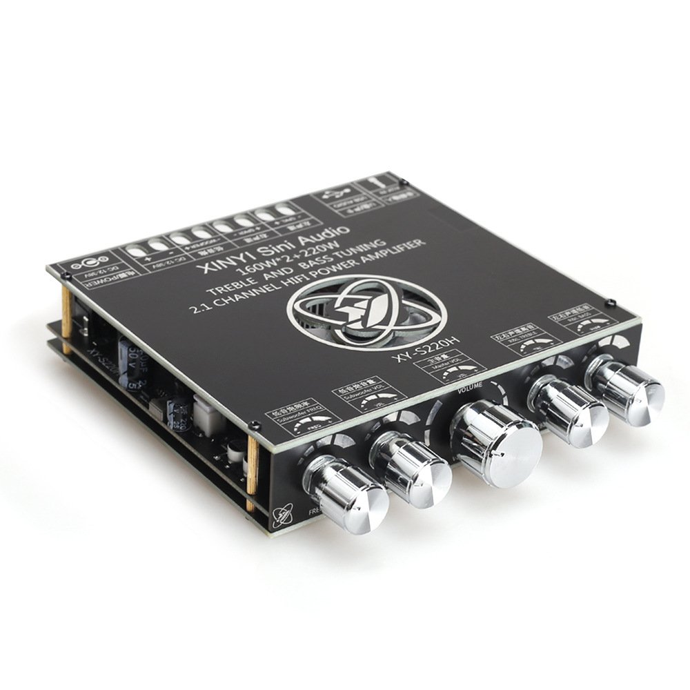 2.1 Channel High Power 2*160W+220W BT Digital Power Amplifier Board Car Carrying Heavy Subwoofer Module